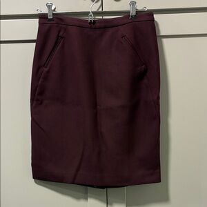 LOFT Deep Burgundy Pencil Skirt